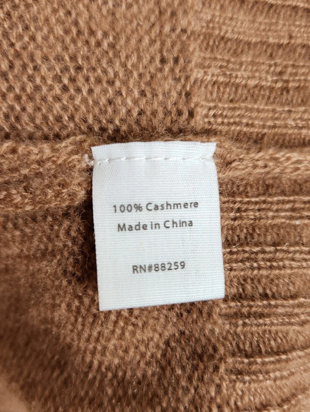 Subtle Luxury 100% Cashmere Cocoon Shawl Sweater Jacket Small / Medium Tan